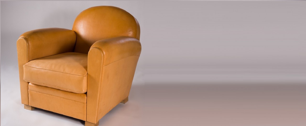 Fauteuil club cuir forest
